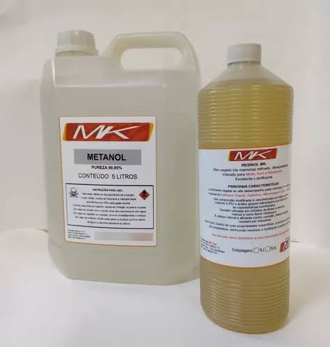 Kit combustível MK 5L metanol + 1 Ricino MK combustível caseirol aeromodelo automodelo
