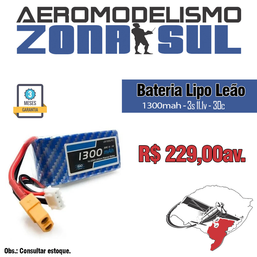 Bateria LiPo 3s 11.1v 1300mah